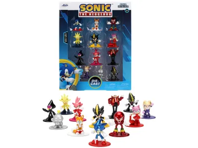 Jada Toys 37353 - Set of 12 Diecast Figures Sonic The Hedgehog Video Games Nan