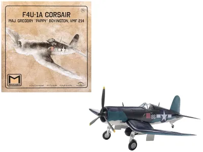 Militaria Die Cast 27299-42 - Vought F4U-1A Corsair Fighter Aircraft Maj. Gregory Pappy Bo