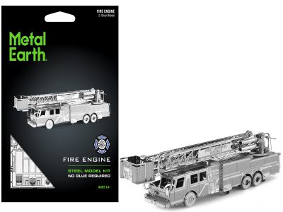 Metal Earth 1-MMS115 - Model Kit Fire Engine Fort Johnson Tower 6 (Moderate Difficu