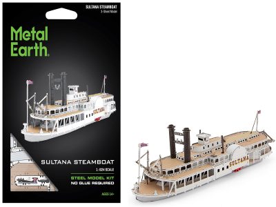 Metal Earth 1-ME1019 - Model Kit Sultana Steamboat (Moderate Difficulty) Steel Mode