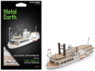 Metal Earth 1-ME1019 - Model Kit Sultana Steamboat (Moderate Difficulty) Steel Mode