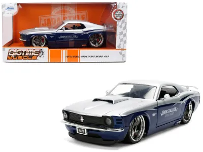 Jada Toys 36639 - 1970 Ford Mustang Boss 429 Iron Stallion Speed Shop Silver a