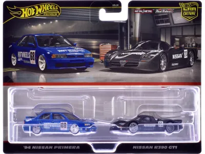 Hot Wheels HRR74-956N - 1994 Nissan Primera RHD (Right Hand Drive) 68 Blue and Nissa