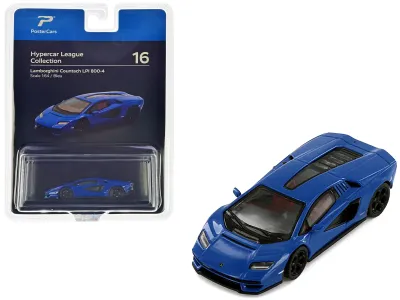 PosterCars H16B - Lamborghini Countach LPI 800-4 Blue Hypercar League Collecti