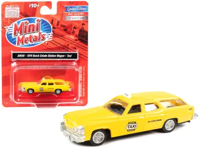 Classic Metal Works 30656 - 1974 Buick Estate Station Wagon Taxi Yellow 187 (HO) Scale M