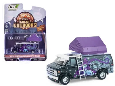 Greenlight 38080C - 1978 GMC Vandura Custom Van Black with Wizard Graphics and W