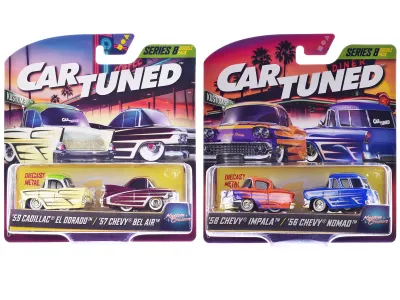 Car Tuned 541967-XX5 - Kustoms Double Pack Series 8 Set of 4 Cars Diecast Model Car