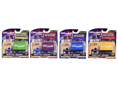 Car Tuned 559313 - Rigs Container Case Series 1 Set of 4 Pieces Diecast Model C