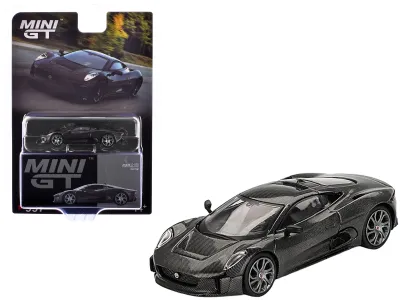 Mini GT MGT00997 - Jaguar C-X75 Test Car Black Carbon Limited Edition 164 Dieca