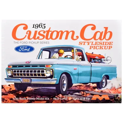 Moebius MOE-1234 - Skill 3 Model Kit 1965 Ford Custom Cab Styleside Pickup Truc