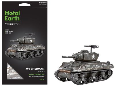 Metal Earth 1-PS2024 - Model Kit United States M4 Sherman Tank (Moderate Difficulty