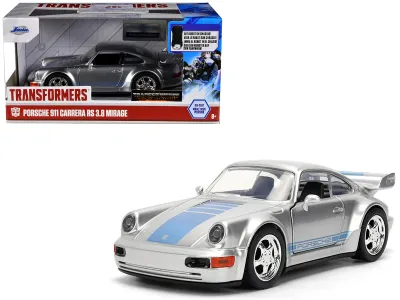 Jada Toys 36210 - Porsche 911 Carrera RS 3.8 Mirage Silver Metallic with Blue 