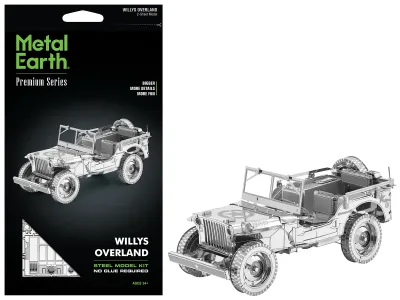 Metal Earth 1-ICX139 - Model Kit Willys Overland Jeep (Challenging Difficulty) Stee
