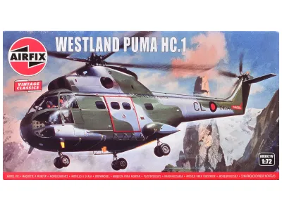 Airfix AIRA03021VF - Level 2 Model Kit Westland Puma HC.1 Helicopter with 2 Schem