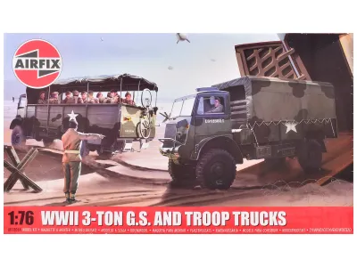 Airfix AIRA03306AF - Level 2 Model Kit WWII 3-Ton General Service and Troop Truck