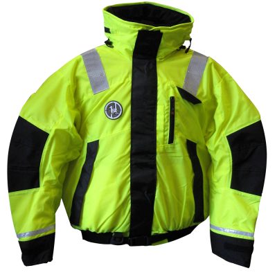 First Watch AB-1100-HV-L - First Watch AB-1100 Flotation Bomber Jacket - Hi-Vis YellowB