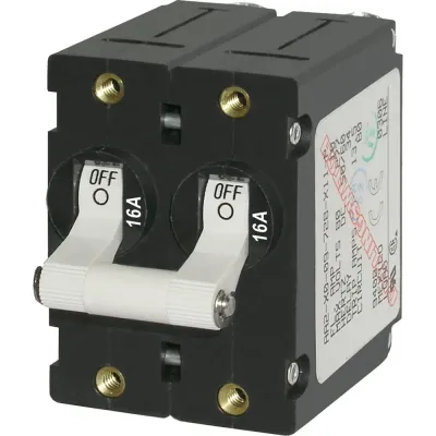 Navico Group 7294 - Blue Sea 7294 A-Series Double Pole Toggle - 16A - White