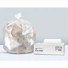 Inteplast Group Ltd IBS S404816N - Inteplast HDPE Can Liners, 16 Microns, 40 x 48 , Natural, Pa