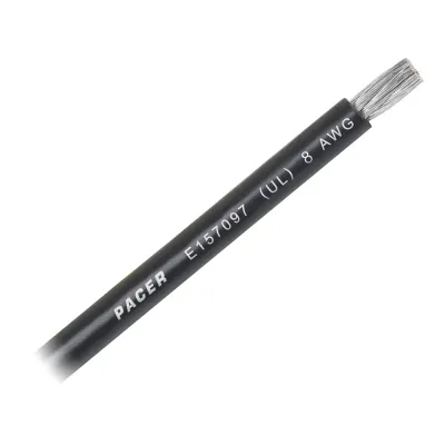 Pacer Group WUL8BK-FT - Pacer Black 8 AWG Battery Cable - Sold By The Foot