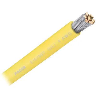 Pacer Group WUL4YL-FT - Pacer Yellow 4 AWG Battery Cable - Sold By The Foot