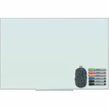 U BRANDS UBR 3975U0001 - U Brands Floating Frosted-Glass Dry-Erase Board - White Glas