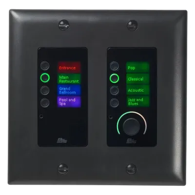 BSS EC-8BV-BLK-US - Ethernet Controller With 8 Buttons And Volume (Black - Us)