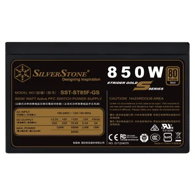 SilverStone SST-ST85F-GS-V2 - SilverStone Strider Gold S SST-ST85F-GS 850W Power Supply | 