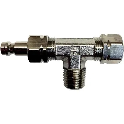 Uflex USA BLEED TEE - Uflex Tee Fitting wBleed Nipple fIB & Stern Drive Cylinders