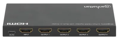 Manhattan 208475 - 4P 8K60HZ HDMI SPLT WSC