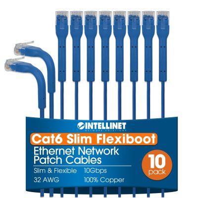INTELLINET NETWORK SOLUTIONS(R) 745277 - 10PK 10FT CT6 FB PCBL BLU