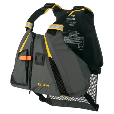 Onyx Outdoor 122200-300-060-18 - Onyx MoveVent Dynamic Paddle Sports Vest - YellowGrey - XL2X