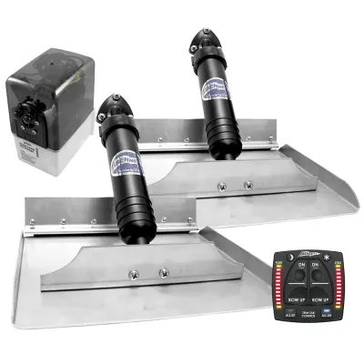 Bennett Marine 1212OBI - Bennett 12x12 Hydraulic Trim Tab System wOne Box Indication