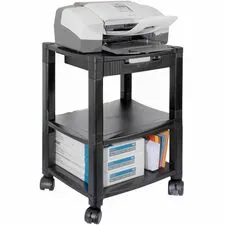 KANTEK KTK PS540 - Kantek 3-Shelf Mobile Height-Adjustable PrinterFax Stand wit