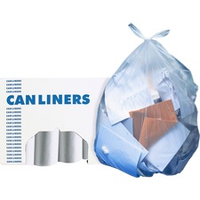 Novolex HER H6644TCR01 - Heritage AccuFit .9mil Clear Can Liners - 32 gal55 lb Capaci