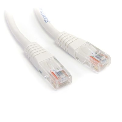 STARTECH STC M45PATCH2WH - StarTech.com 2 ft White Molded Cat5e UTP Patch Cable - 2 ft 