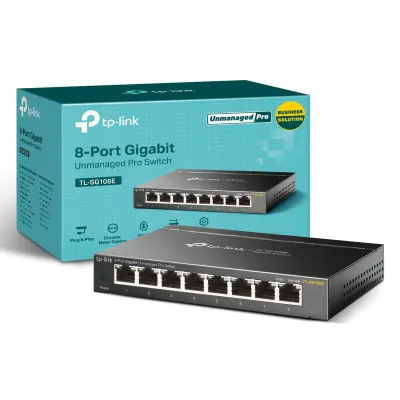 OMADA NETWORKS BY TP LINK TL-SG108E - THE TL-SG108E 8-PORT GIGABIT EASY SMART SWITCH IS AN IDEAL U
