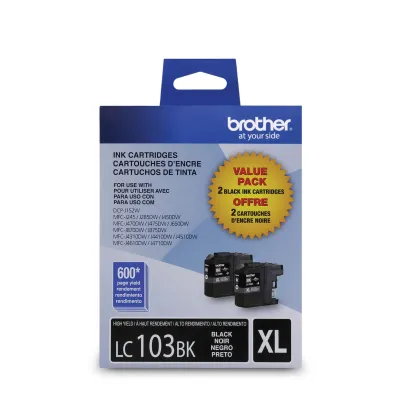 Brother BRT LC1032PKS - Brother High Yield Black Ink Cartridge Dual Pack (2 Pack of 
