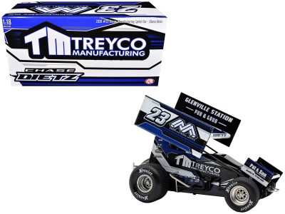 Acme A1826019 - Winged Sprint Car 23 Chase Dietz Treyco Manufacturing - Moun