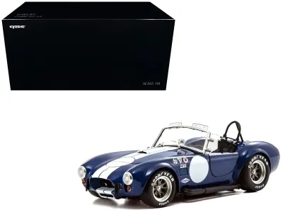 Kyosho KS08048BLMW - Shelby Cobra 427 SC Blue with White Stripes and Race Graphic