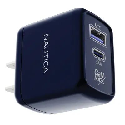 NAUTICA(R) UCCCH03-01 - 30W PD USBCUSB WCHRG NVY