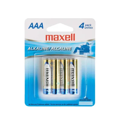 MAXELL 723865 - LR034BP - AAA 4PK CARDED BATTERIES