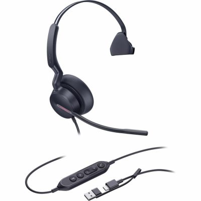 Yealink 1308242 - UH46 Mono USB-CA - USB Professional Mono Wired Headset - USB