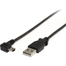 STARTECH STC USB2HABM6RA - StarTech.com 6 ft Mini USB Cable - A to Right Angle Mini B -