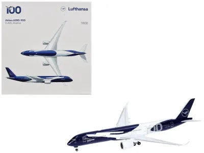 Herpa HE539012 - Airbus A350-900 Commercial Aircraft Lufthansa 100 Years (D-A