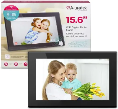 Aluratek AWS15F - Aluratek 15.6 WiFi Digital Photo Frame With TouchScreen IPS 