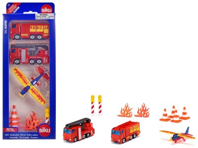 SIKU SK6330 - Fire Brigade 11 piece Set Diecast Models by Siku