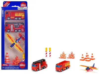 SIKU SK6330 - Fire Brigade 11 piece Set Diecast Models by Siku