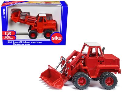 SIKU SK3563 - Kramer 411 Wheel Loader Red with White Top 150 Diecast Model
