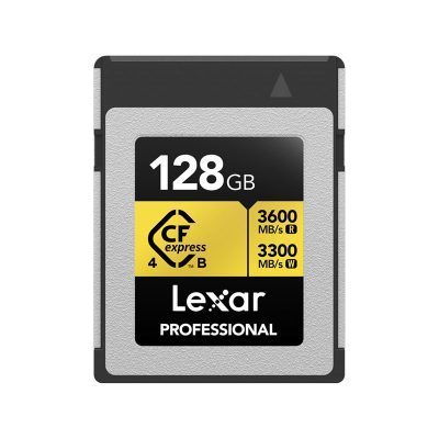 Lexar LCXEXP4128G-RNENG - Lexar, Professional GOLD CFexpress, 128GB, 4.0 Type B Card