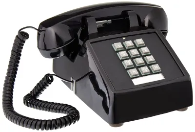Cortelco ITT-2500-V-BK - 250000-VBA-20M Desk w Volume BLACK